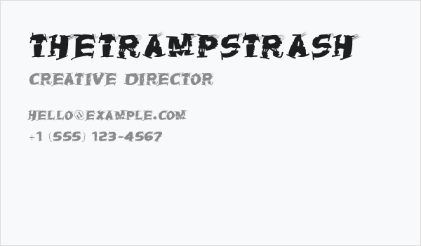 TheTrampsTrash Business Card