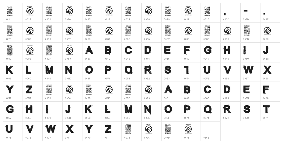 TheUnknown-Regular Character Map