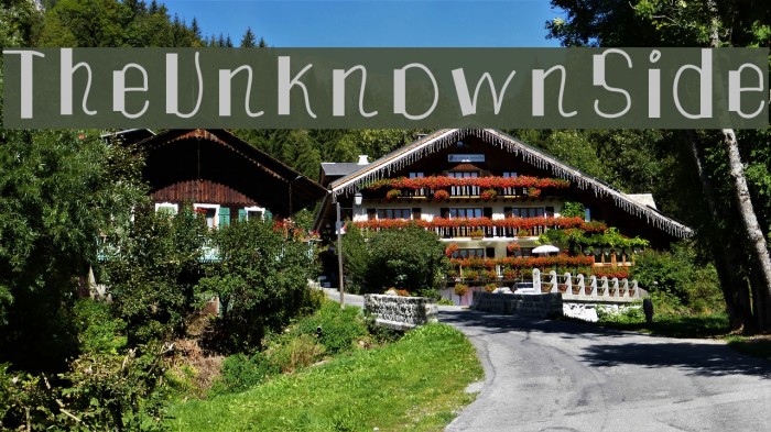 TheUnknownSide Font examples