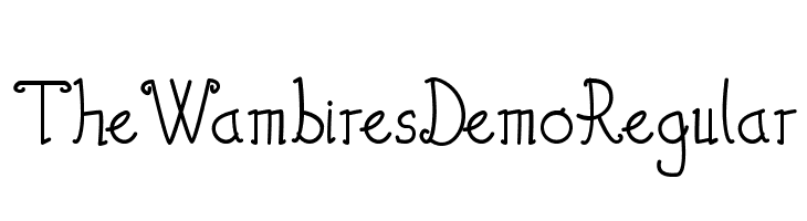 TheWambiresDemoRegular  नि: शुल्क फ़ॉन्ट्स डाउनलोड