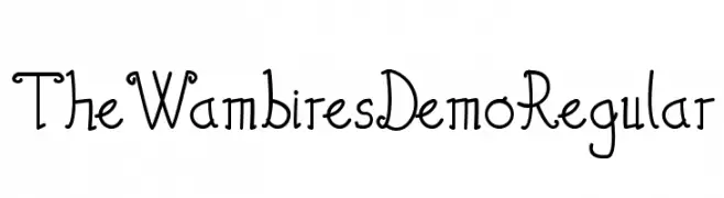 TheWambiresDemoRegular  font caratteri gratis