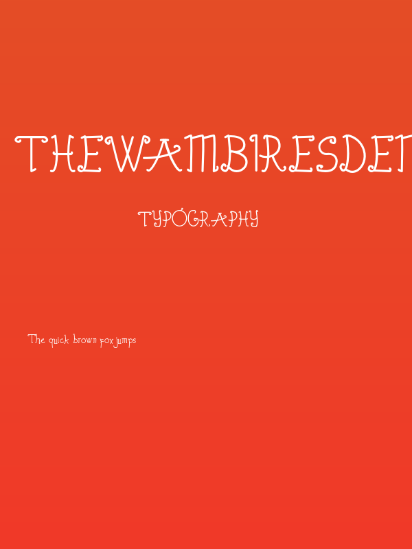 TheWambiresDemoRegular Poster