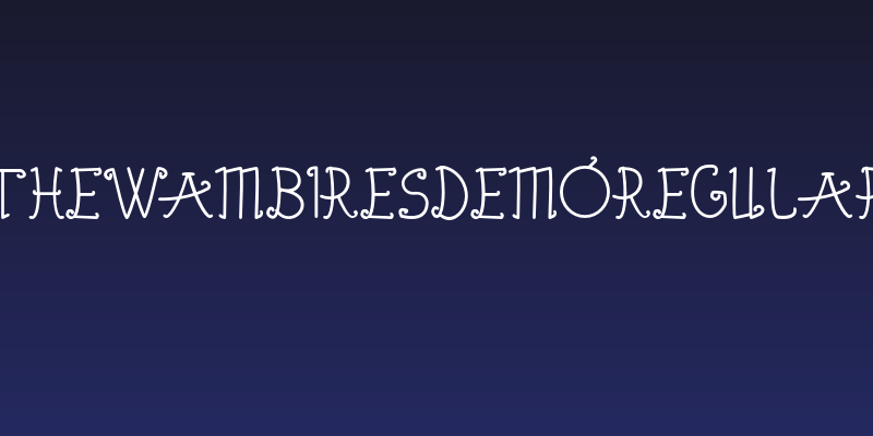 TheWambiresDemoRegular Social Header