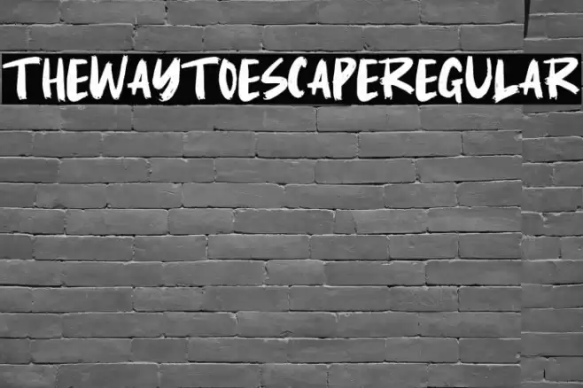 TheWayToEscapeRegular Font examples