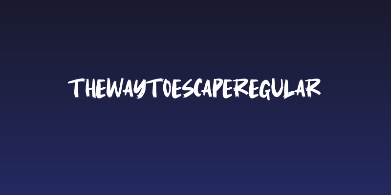 TheWayToEscapeRegular Social Header
