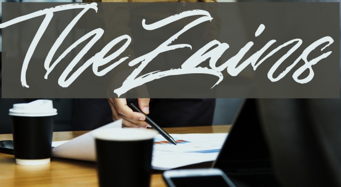 TheZains Font examples