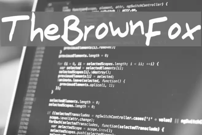 The_Brown_Fox Font examples