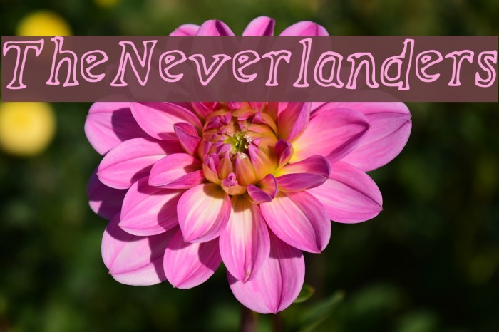 The_Neverlanders Font examples