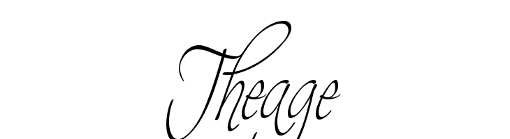 Theage  フリーフォントのダウンロード