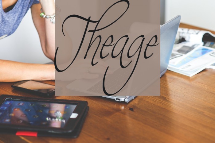 Theage Font examples