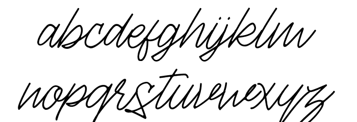 Theandous Free For Personal Use Font LOWERCASE