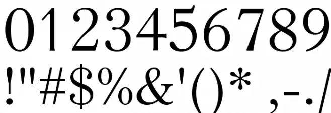 Theano Old Style Regular Font OTHER CHARS