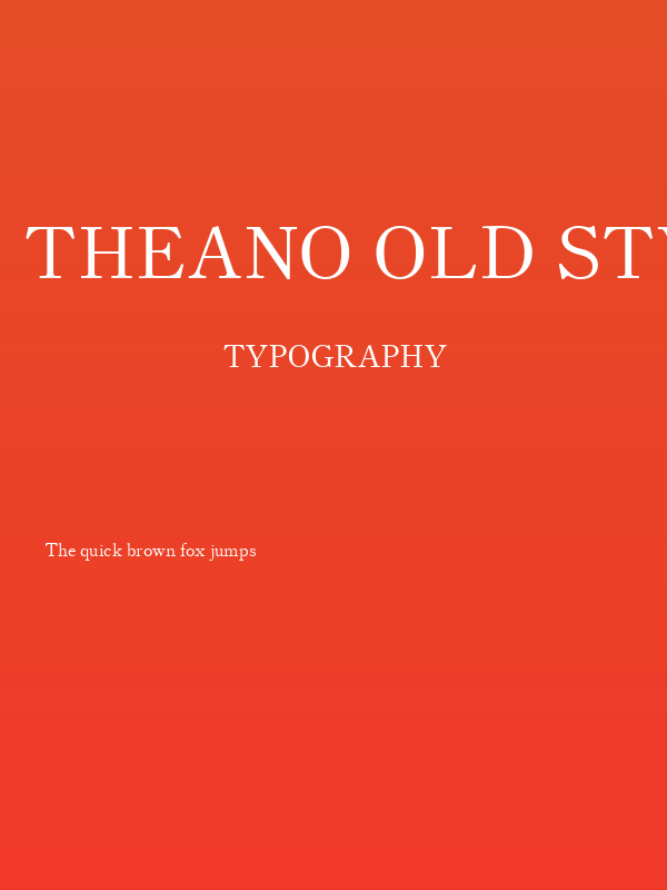Theano Old Style Regular Poster