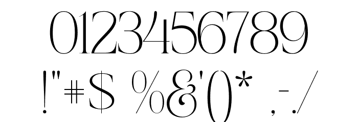 TheaterBrillionDEMO-Regular Font OTHER CHARS