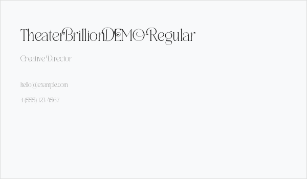 TheaterBrillionDEMO-Regular Business Card