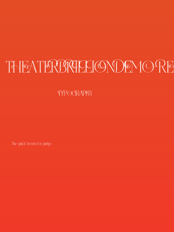 TheaterBrillionDEMO-Regular Poster