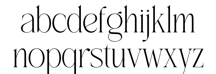 TheaterBrillionDEMO-Regular Font LOWERCASE