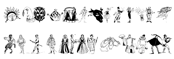 TheaterSymbols Font LOWERCASE