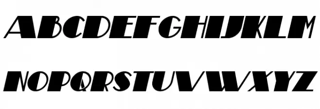 Theatrical Bold Italic Schriftart Groß