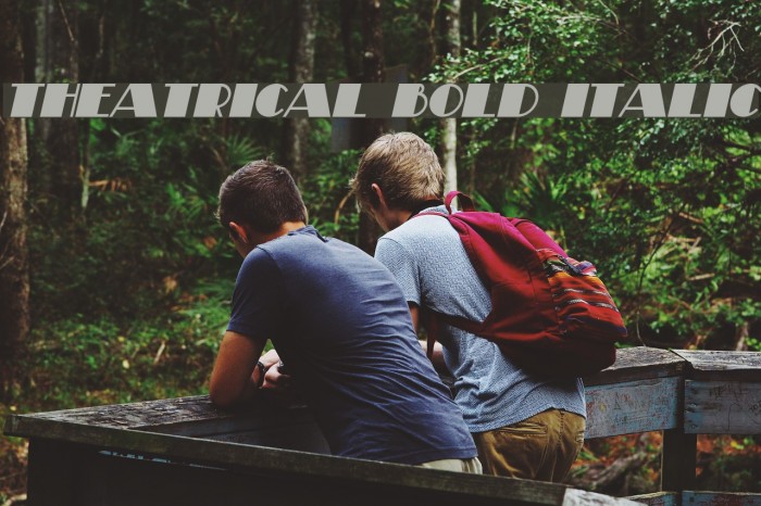 Theatrical Bold Italic Example 2