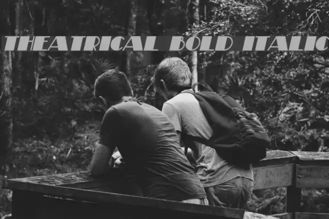 Theatrical Bold Italic Font examples