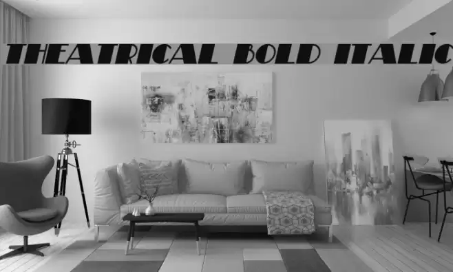 Theatrical Bold Italic Font examples