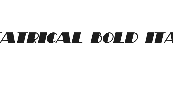 Theatrical Bold Italic Logo