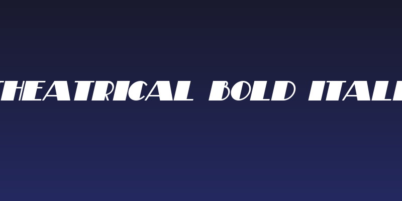 Theatrical Bold Italic Social Header