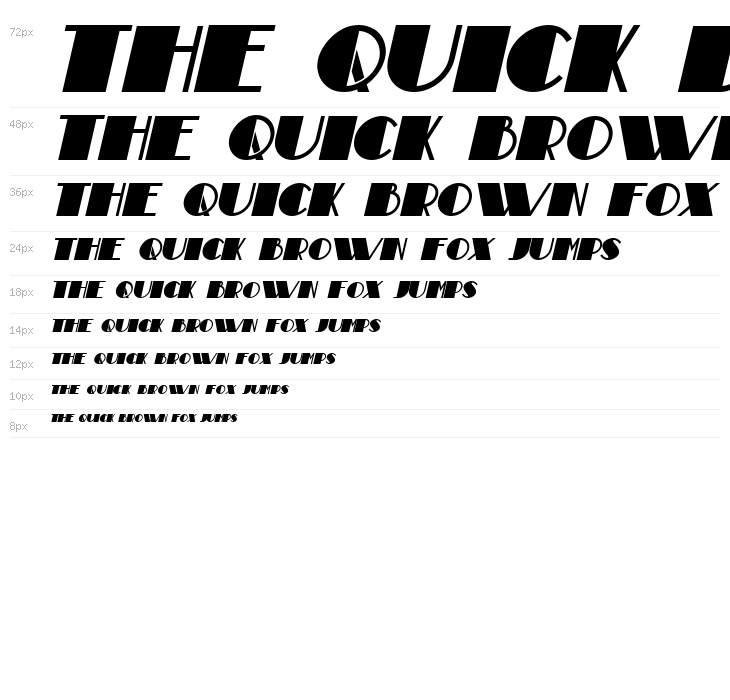 Theatrical Bold Italic Waterfall