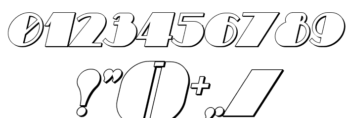 Theatrical Shadow Bold Italic Font OTHER CHARS