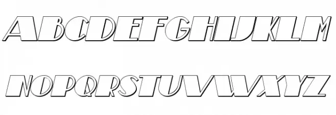 Theatrical Shadow Bold Italic Polices MAJUSCULES