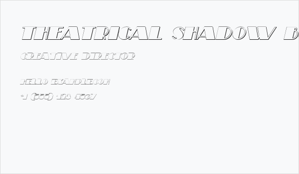 Theatrical Shadow Bold Italic Business Card