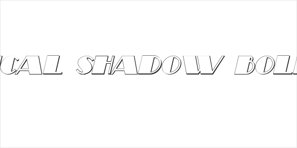 Theatrical Shadow Bold Italic Logo