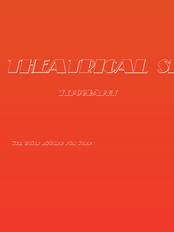 Theatrical Shadow Bold Italic Poster