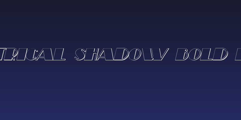 Theatrical Shadow Bold Italic Social Header