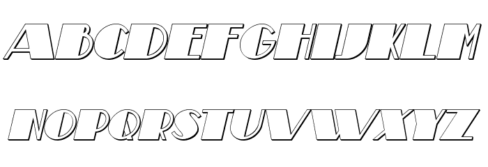Theatrical Shadow Bold Italic Font LOWERCASE