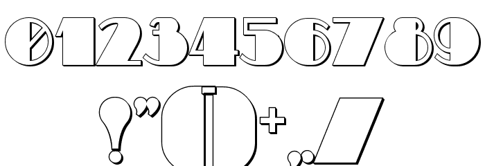 Theatrical Shadow Bold Font OTHER CHARS