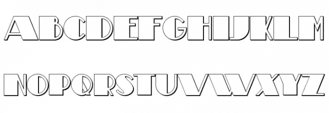 Theatrical Shadow Bold フォント 大文字