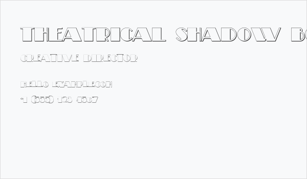 Theatrical Shadow Bold Business Card