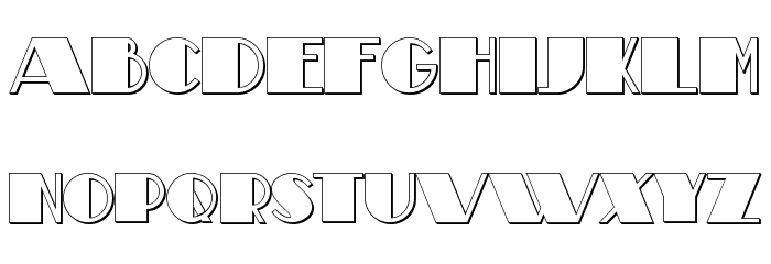 Theatrical Shadow Bold Font LOWERCASE