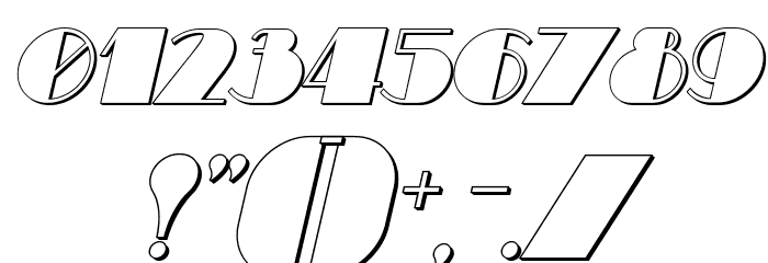 Theatrical Shadow Italic Font OTHER CHARS