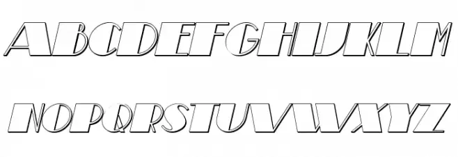 Theatrical Shadow Italic 字体 大写