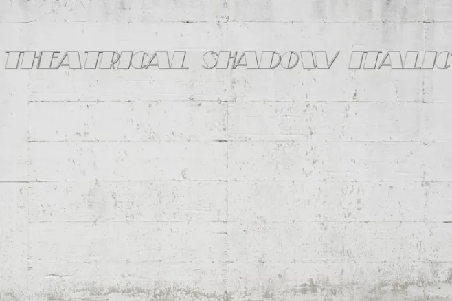 Theatrical Shadow Italic Example 1