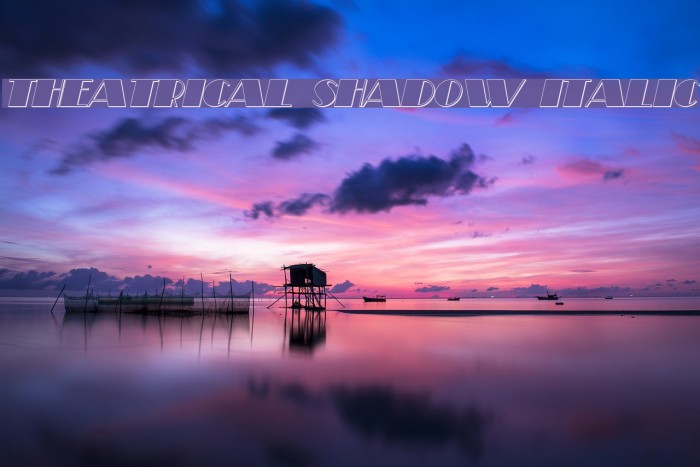 Theatrical Shadow Italic Font examples