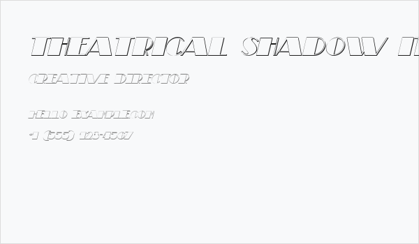 Theatrical Shadow Italic Business Card