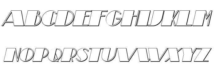 Theatrical Shadow Italic Font LOWERCASE