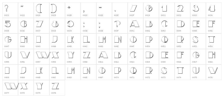 Theatrical Shadow Character Map