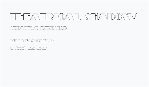 Theatrical Shadow Business Card