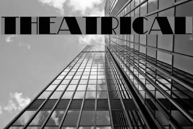 Theatrical Font examples