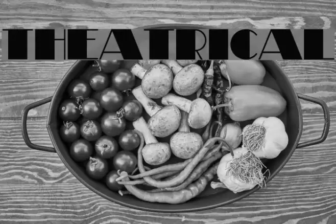 Theatrical Font examples